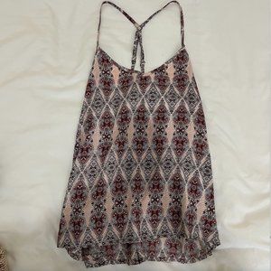 Hollister Pink Satin Crossback Tank Size Small